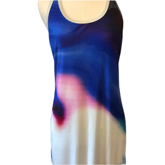Michael Angel 100% Silk Colorful Racerback Dress - Picture 3 of 6